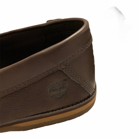 Timberland Brown Leather Ortholite Slip On Loafers - Picture 9 of 11